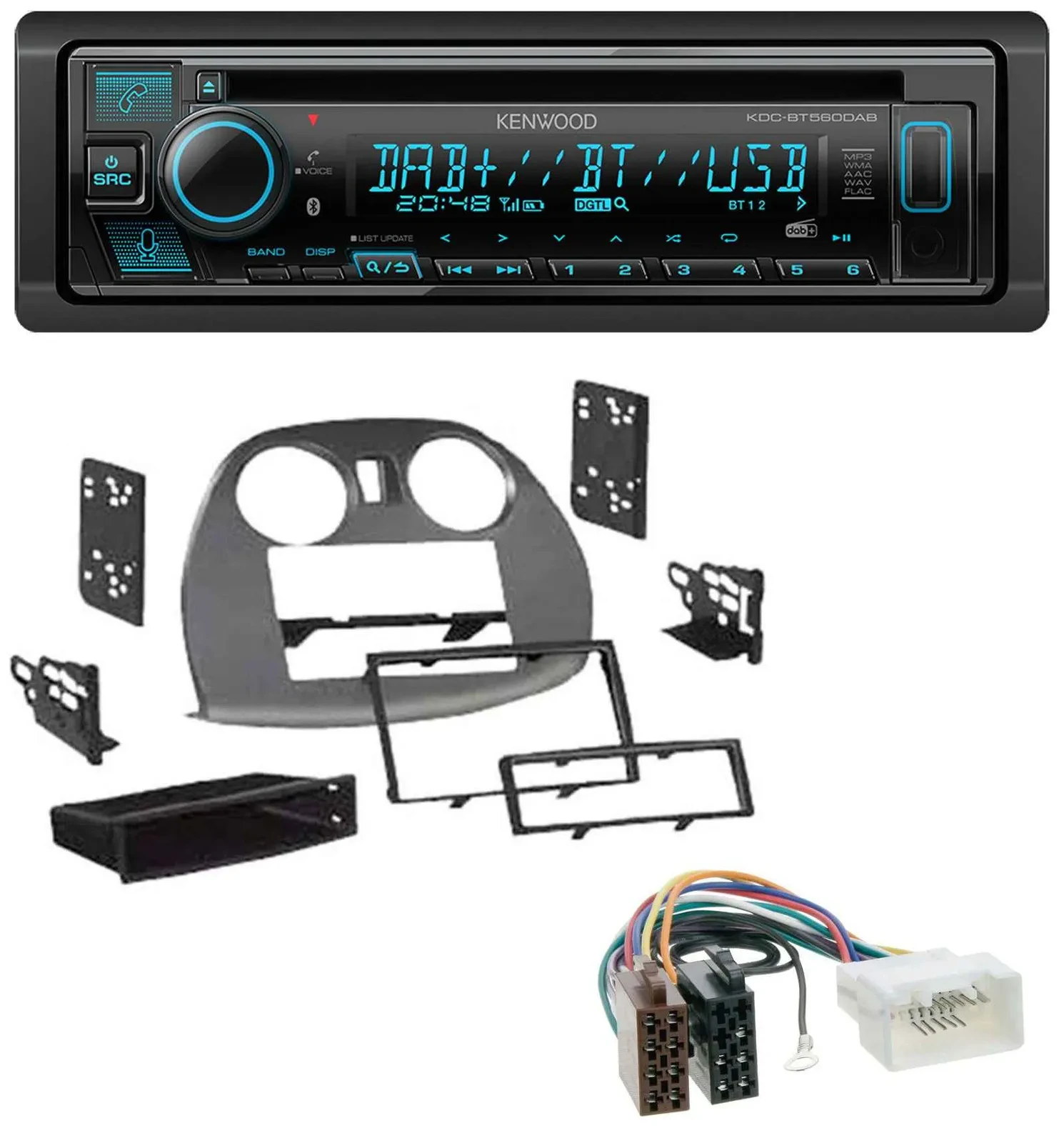 Kenwood Bluetooth DAB CD MP3 USB Autoradio für Mitsubishi Eclipse 4G 2005-2012