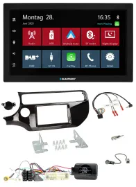 Автомагнитола Blaupunkt 2DIN, Bluetooth, DAB, USB для Kia Rio UB (2017–2023)