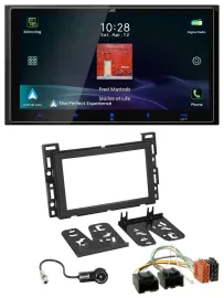 JVC USB Bluetooth 2DIN DAB MP3 Autoradio für Chevrolet Opel GT 07-09
