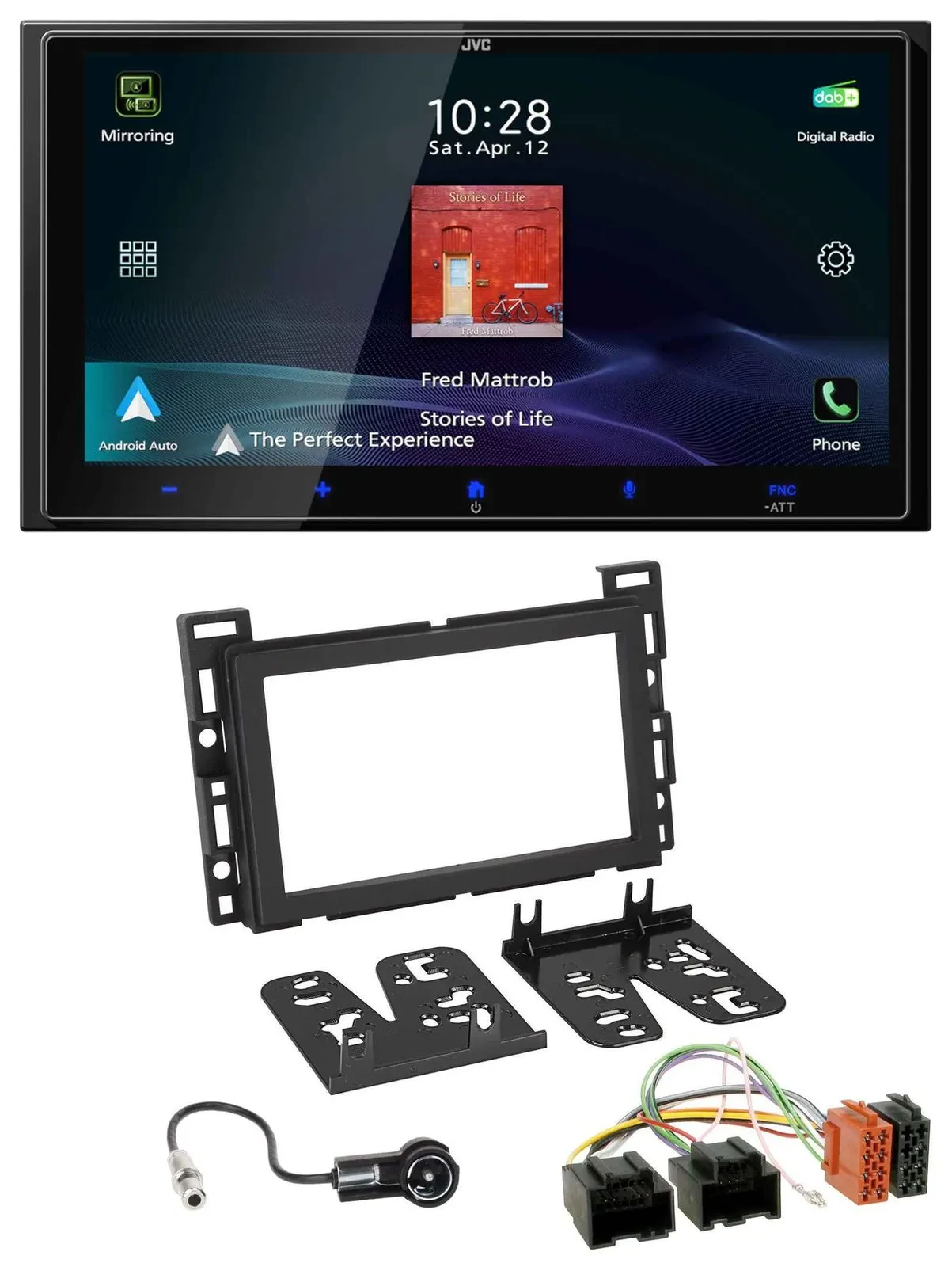 JVC USB Bluetooth 2DIN DAB MP3 Autoradio für Chevrolet Opel GT 07-09