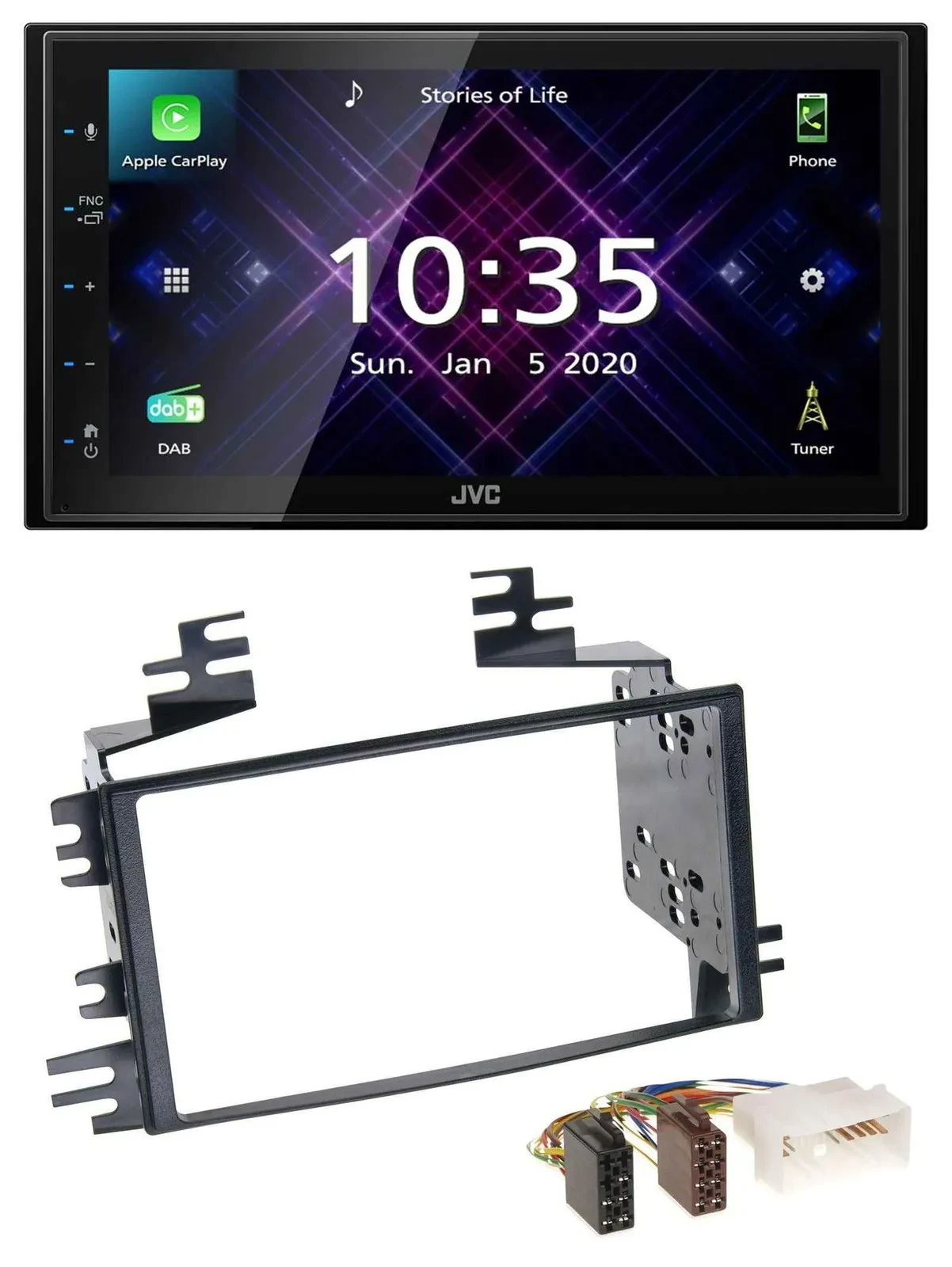 JVC DAB 2DIN MP3 Bluetooth USB Autoradio für Kia Rio Rio5 Sportage Hyundai Accen