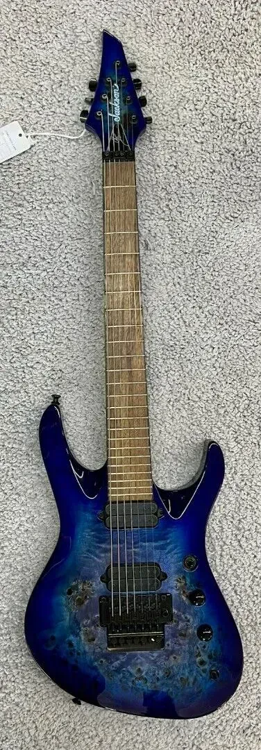 Б/У Электрогитара Jackson Pro Series Signature Chris Broderick Soloist 7P, прозрачно-синий