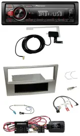 Автомагнитола для Opel Corsa D Pioneer 1 DIN, MP3, DAB, USB, с поддержкой кнопок на руле, цвет Satin Stone, 2009–2014