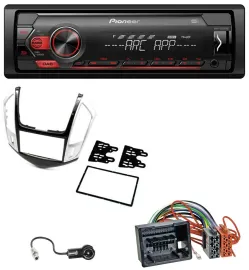 Pioneer DAB 1DIN MP3 AUX USB Autoradio für Chevrolet Cruze 2011-2016 silber