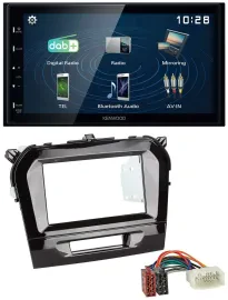 Kenwood 2DIN Bluetooth MP3 USB DAB Autoradio für Suzuki Vitara (ab 2015)