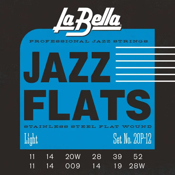 Струны для электрогитары La Bella 20P-12 Jazz Flats 11-52