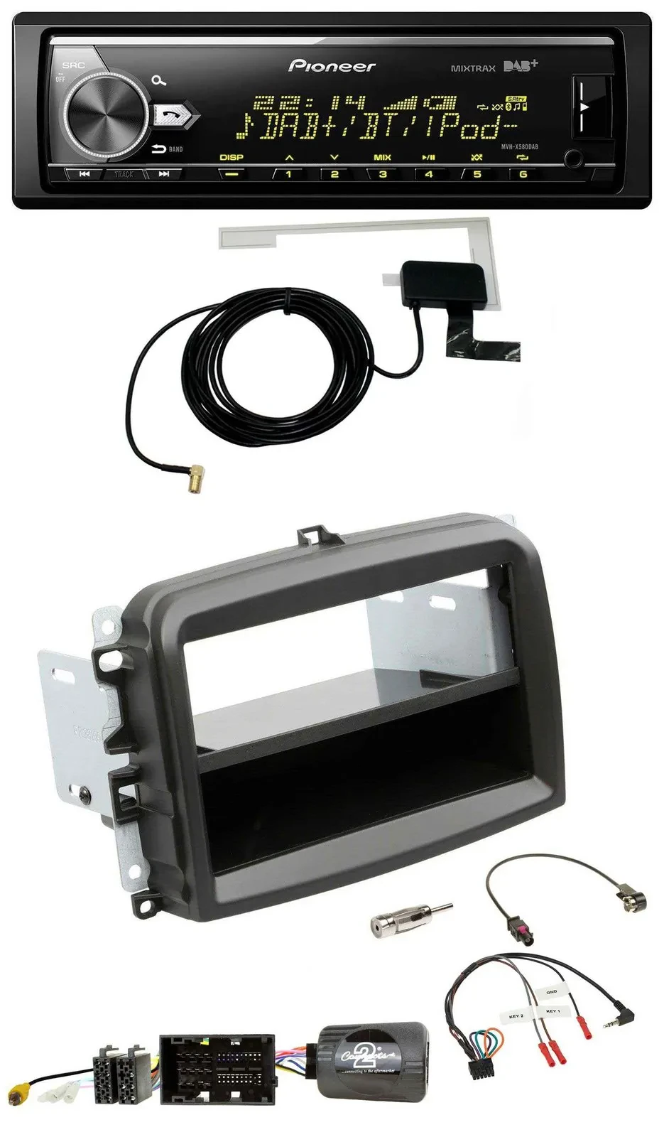 Автомагнитола Pioneer Bluetooth DAB USB для Fiat 500L (с 2012)