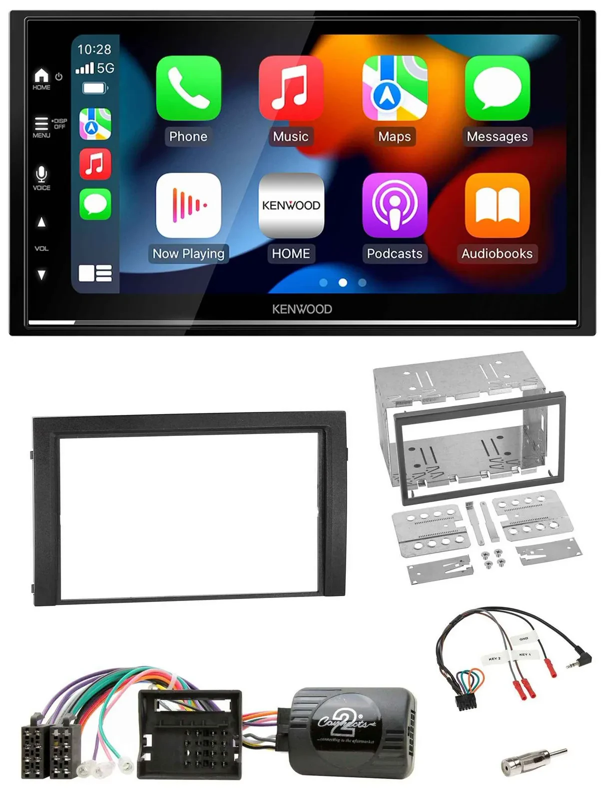 Kenwood DAB USB Bluetooth 2DIN Lenkrad Autoradio für Skoda Fabia 6Y 2004-2007 Qu