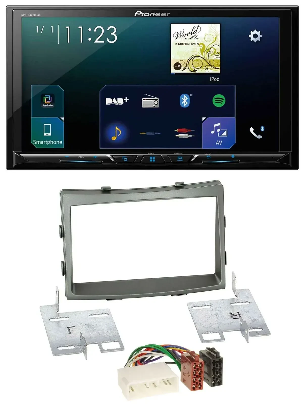 Автомагнитола Pioneer 2 DIN, MP3, Bluetooth, USB, DAB для SsangYong Rodius (с 2013)