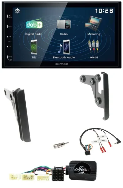 Kenwood 2DIN Bluetooth Lenkrad USB DAB Autoradio für Toyota Yaris 2007-2010