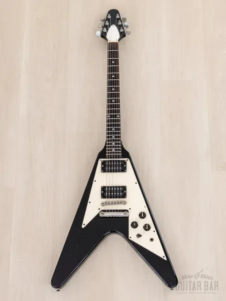 Электрогитара Greco Flying V FV-650 HH Black w/gigbag Japan 1990