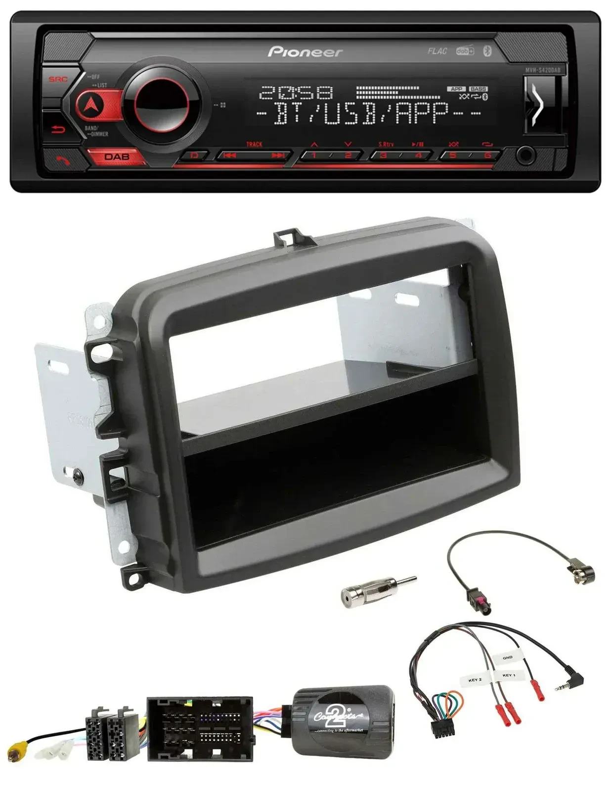 Автомагнитола для Fiat 500L (с 2012) Pioneer USB, DAB, Bluetooth