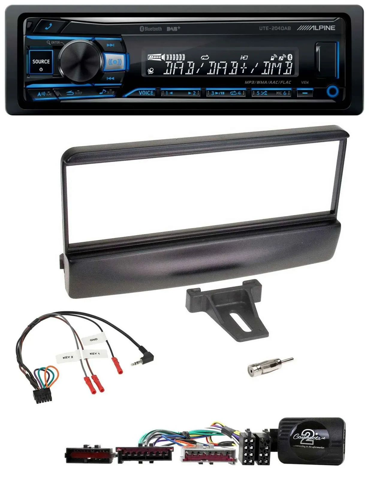 Alpine USB Bluetooth DAB Lenkrad Autoradio für Ford Mondeo 2000-02 schwarz