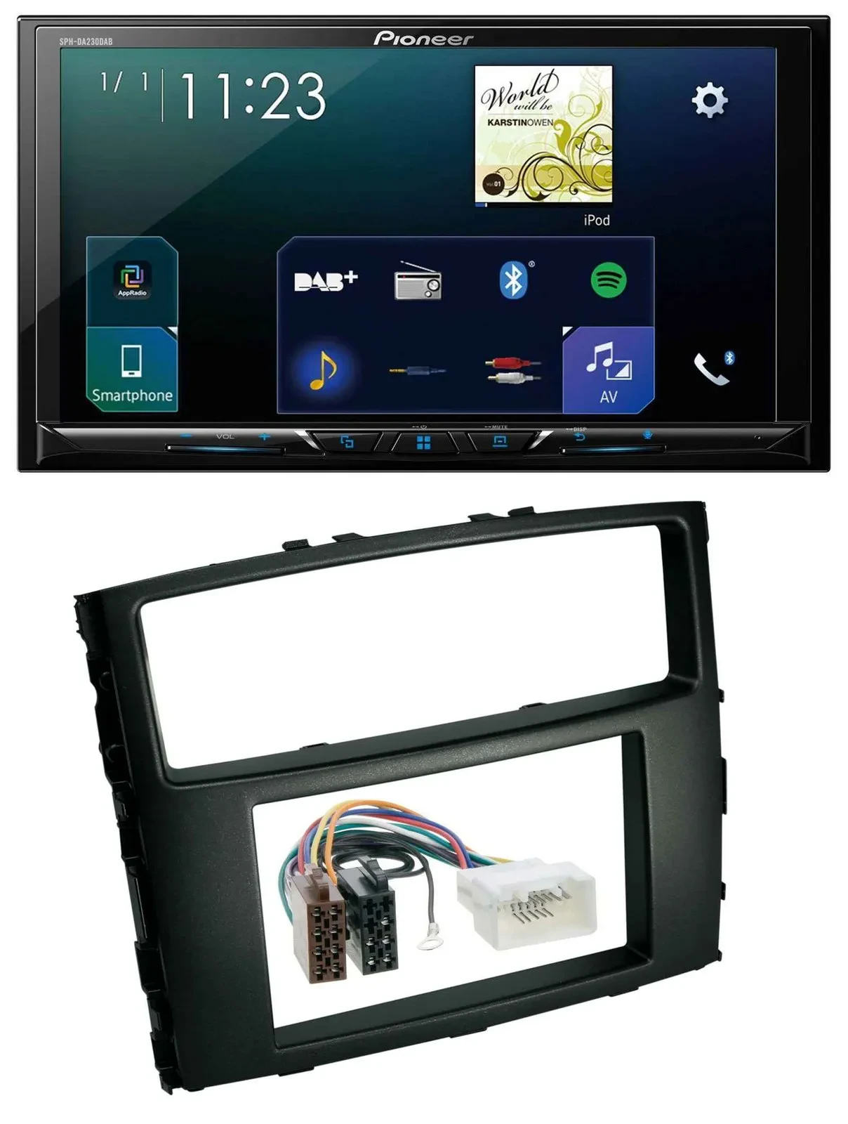 Pioneer MP3 Bluetooth USB 2DIN DAB Autoradio für Mitsubishi Pajero 2006-2014