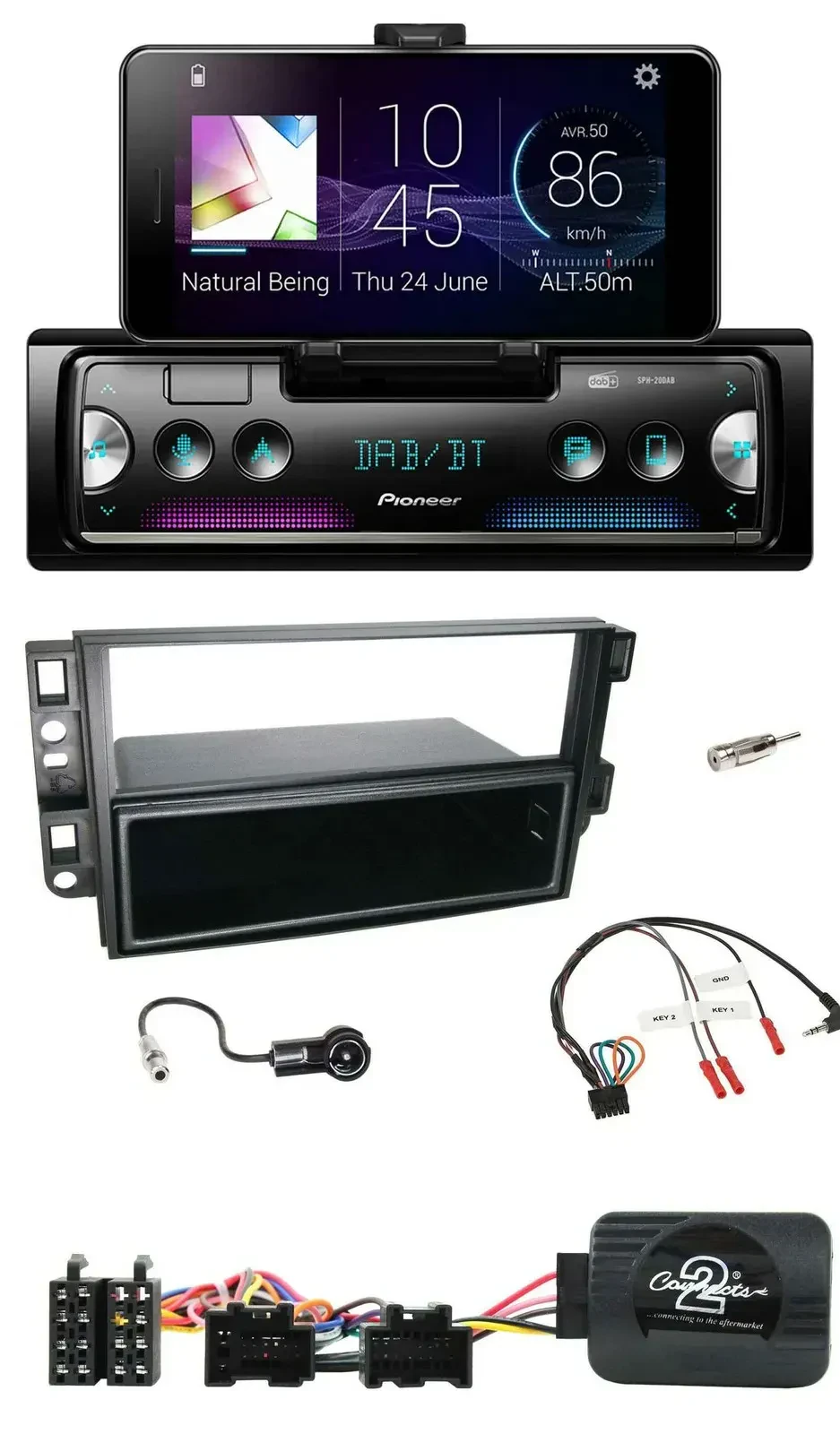 Автомагнитола Pioneer USB Bluetooth DAB для Chevrolet Aveo/Captiva (2006–2011)