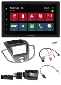 Blaupunkt Lenkrad Bluetooth DAB 2DIN USB Autoradio für Ford Transit V363 2014-20