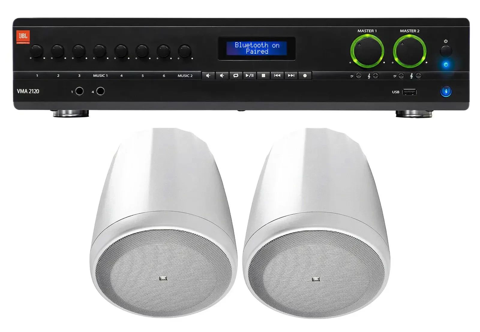 Потолочная акустика JBL Control 65P/T White с усилителем (пара)