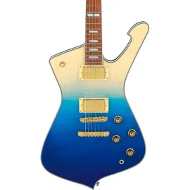 Ibanez IC420FM Iceman Electric Guitar, Jatoba Fingerboard, Trans Blue Gradation
