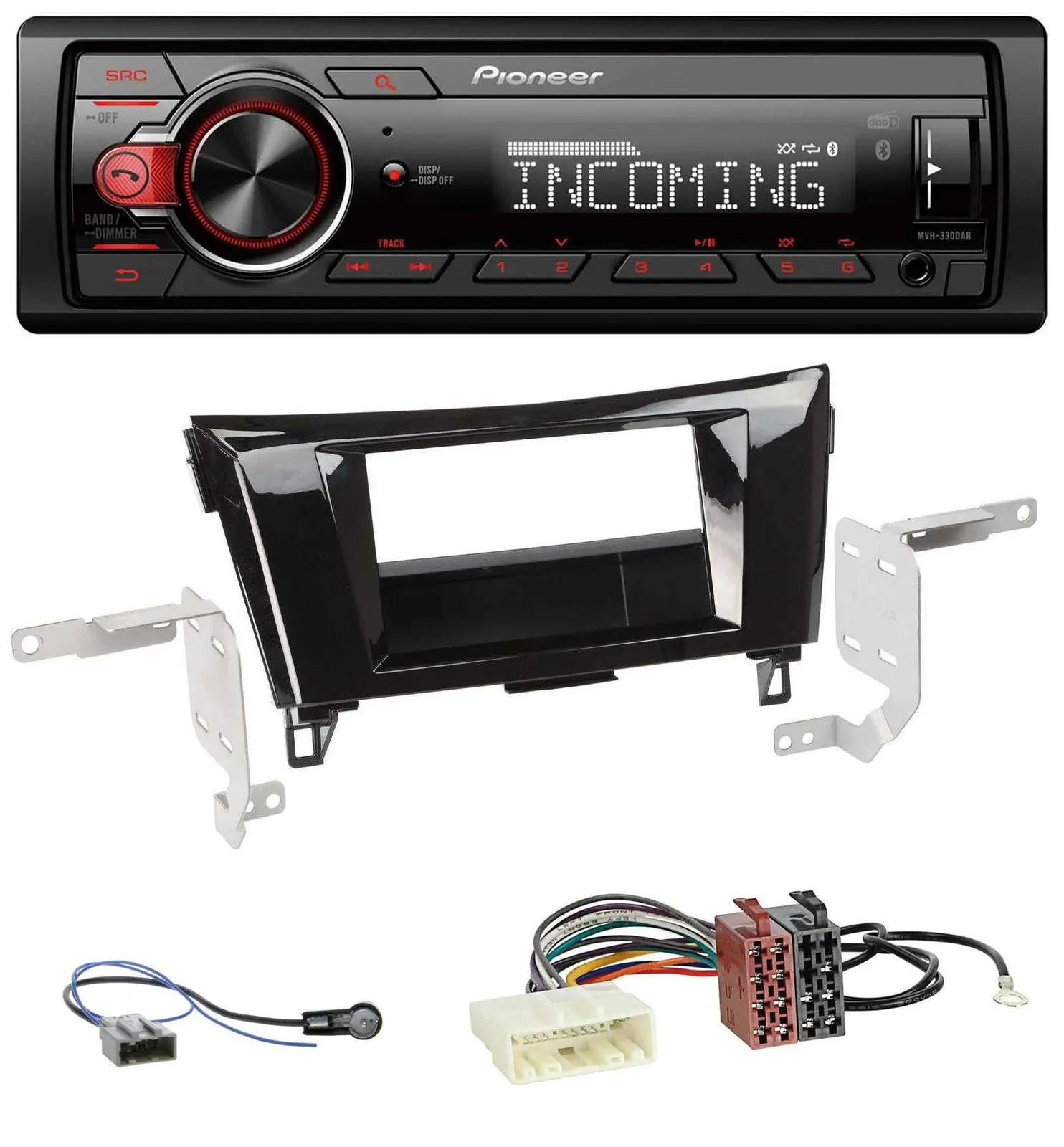 Pioneer Bluetooth USB DAB MP3 Autoradio für Nissan Qashqai X-Trail ab 2014