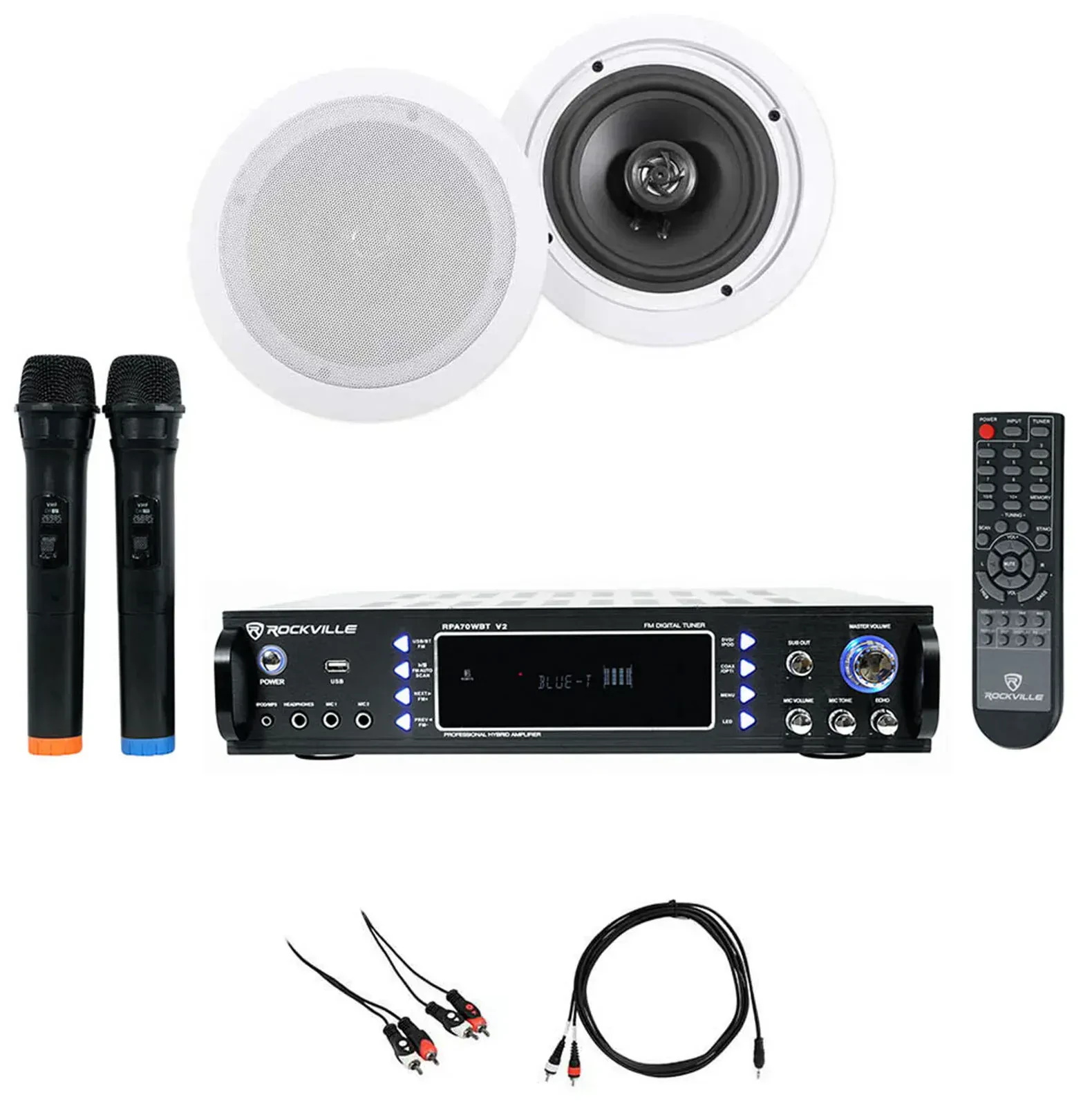 Трансляционный усилитель Rockville RPA70WBT Black с комплектом акустики