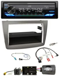 Автомагнитола JVC Bluetooth DAB USB для Alfa Romeo Mito (2014–2018, тип 955), серебристая