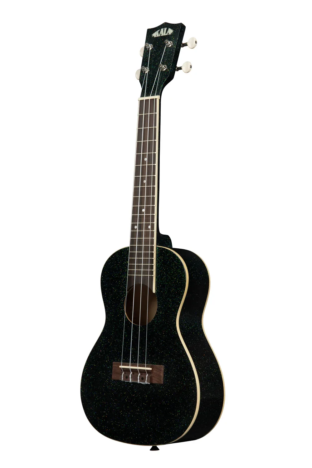 KALA KA-SPRK-BLACK Galaxy Black Sparkle Concert Ukulele with Bag