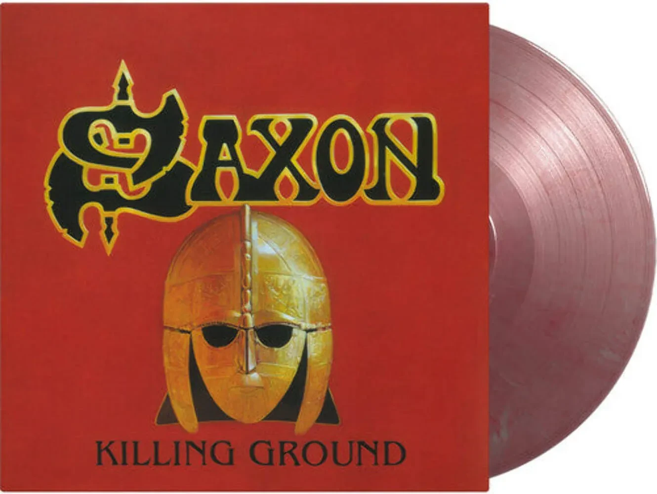 Виниловая пластинка Saxon – Killing Ground, красно-серебристый мраморный винил (Релиз 2001)