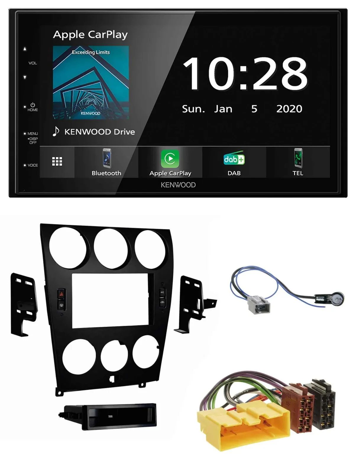 Kenwood Bluetooth MP3 DAB USB 2DIN Autoradio für Mazda 6 (2006-2008)