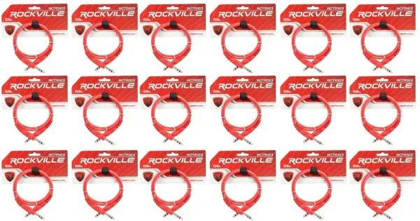 Коммутационный кабель Rockville RCTR103R Red 0.9 м (18 штук)