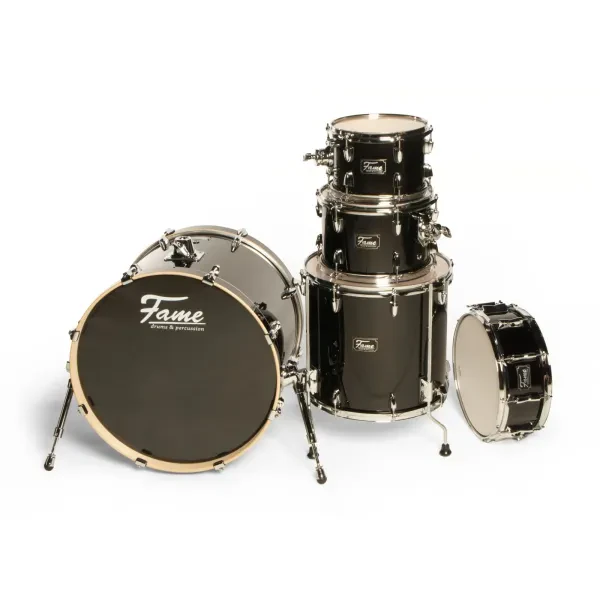 Stage Series Rock Shell Set Satin Black 22" BassDrum 10 12" Toms 16" Floor Tom