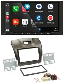 Автомагнитола JBL 2 DIN USB Bluetooth AUX для Isuzu D-Max (с 2012), серый
