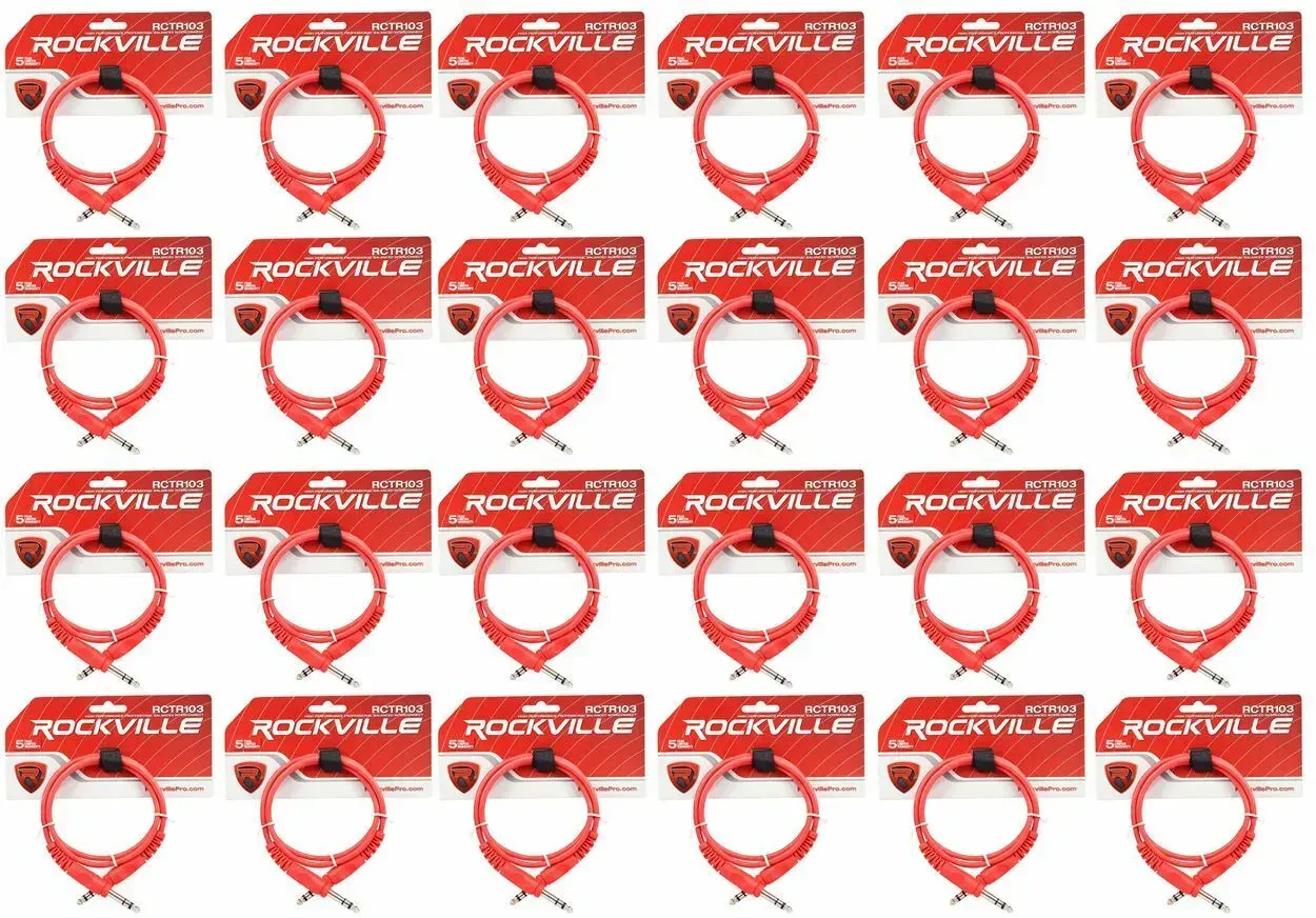 Коммутационный кабель Rockville RCTR103R Red 0.9 м (24 штуки)