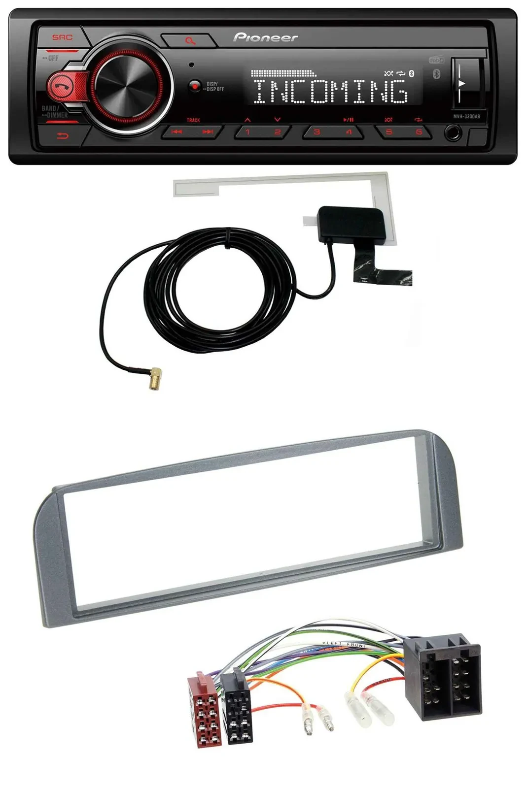 Pioneer MP3 AUX CD DAB USB Autoradio für Alfa Romeo 147, GT - anthrazit
