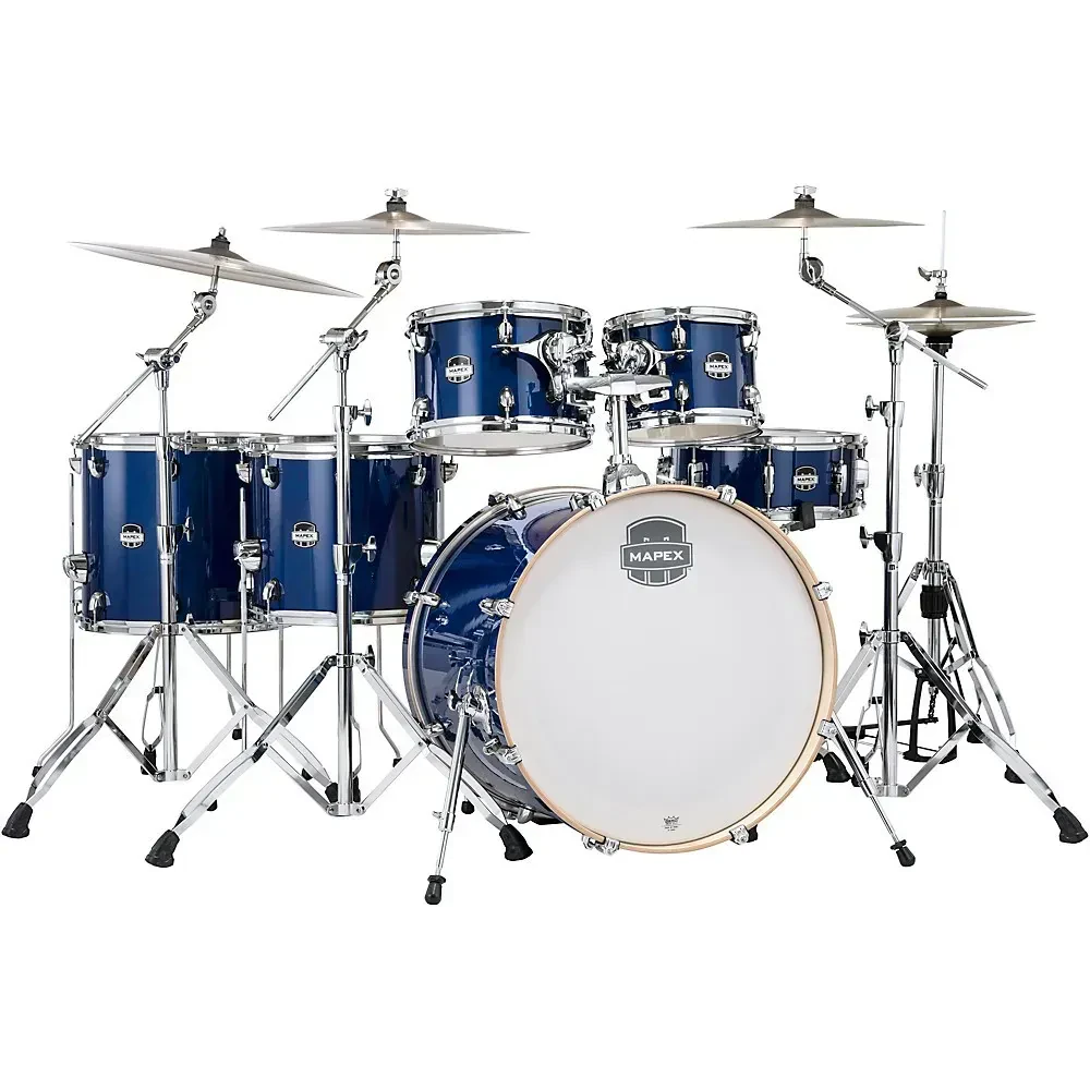 Ударная установка Mapex Mars Maple Studioease (набор, 6 шт.) 22" бас-барабан, 10"x7" и 12"x8" томы, 14"x12" и 16"x14" напольные, 14"x5.5" малый, Midnight Blue