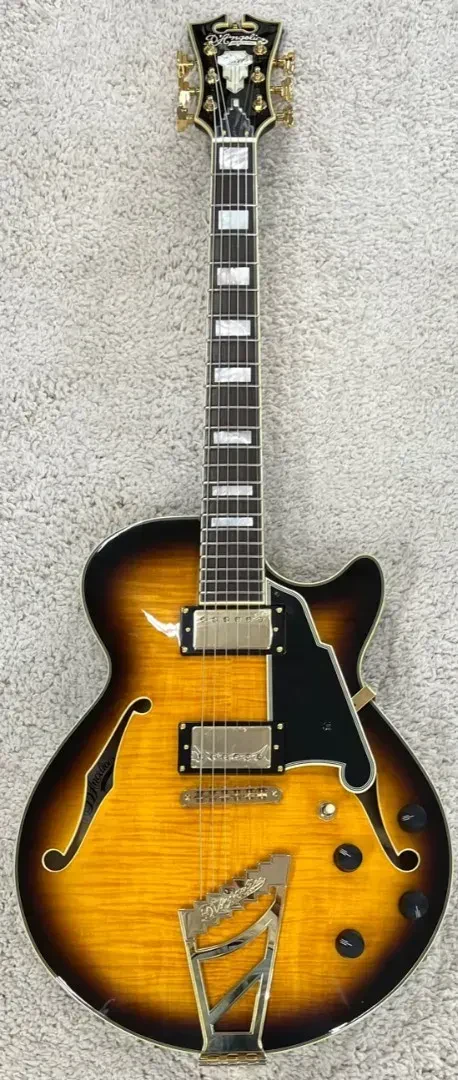 Б/У Электрогитара D'Angelico Excel SS полуакустическая (Semi-Hollow), со струнодержателем Stairstep, с кейсом