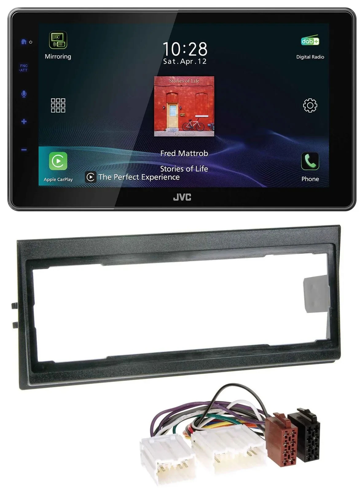 JVC DAB MP3 Bluetooth USB Autoradio für Volvo 940, 960, S40 (bis 2000)