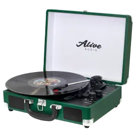 Виниловый проигрыватель Alive Audio GLAM Pine c Bluetooth и встроенной стереосистемой