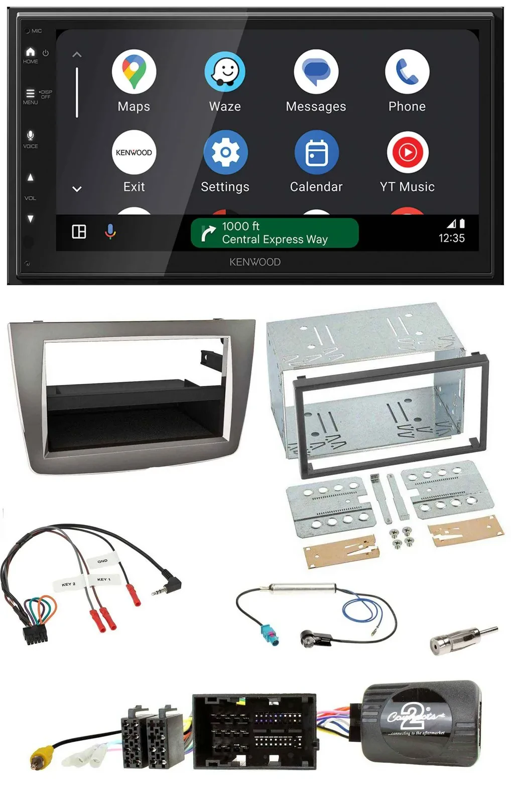 Автомагнитола для Alfa Romeo Mito (2014–2018) Kenwood 2DIN, DAB, Bluetooth, USB