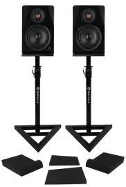 Студийный монитор Rockville APM6B v2 6.5" активный USB, Bluetooth (набор, пара) со стойками