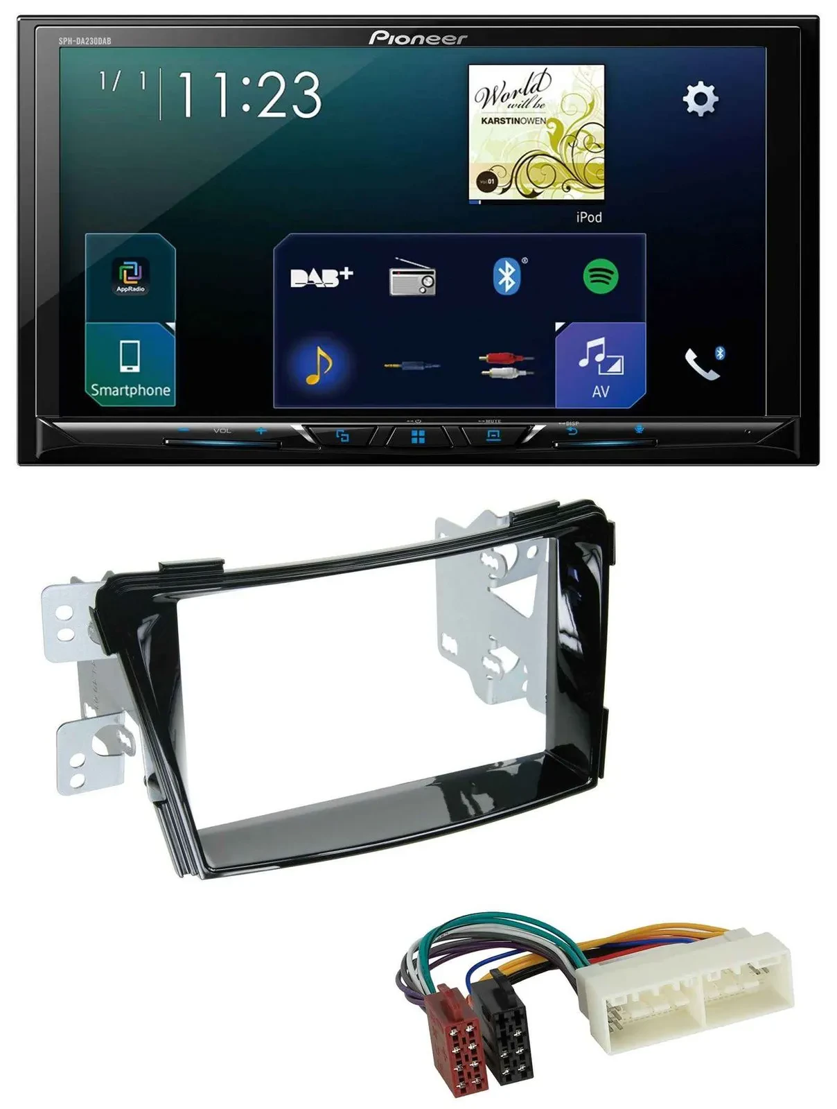 Pioneer MP3 Bluetooth USB 2DIN DAB Autoradio für Hyundai i40 ab 2016 Typ VF Klav