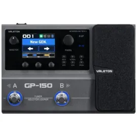 Процессор эффектов для гитары Valeton GP-150 6-in/4-out аудиоинтерфейс, Bluetooth 5.0, 24 бит/48 кГц, педаль экспрессии