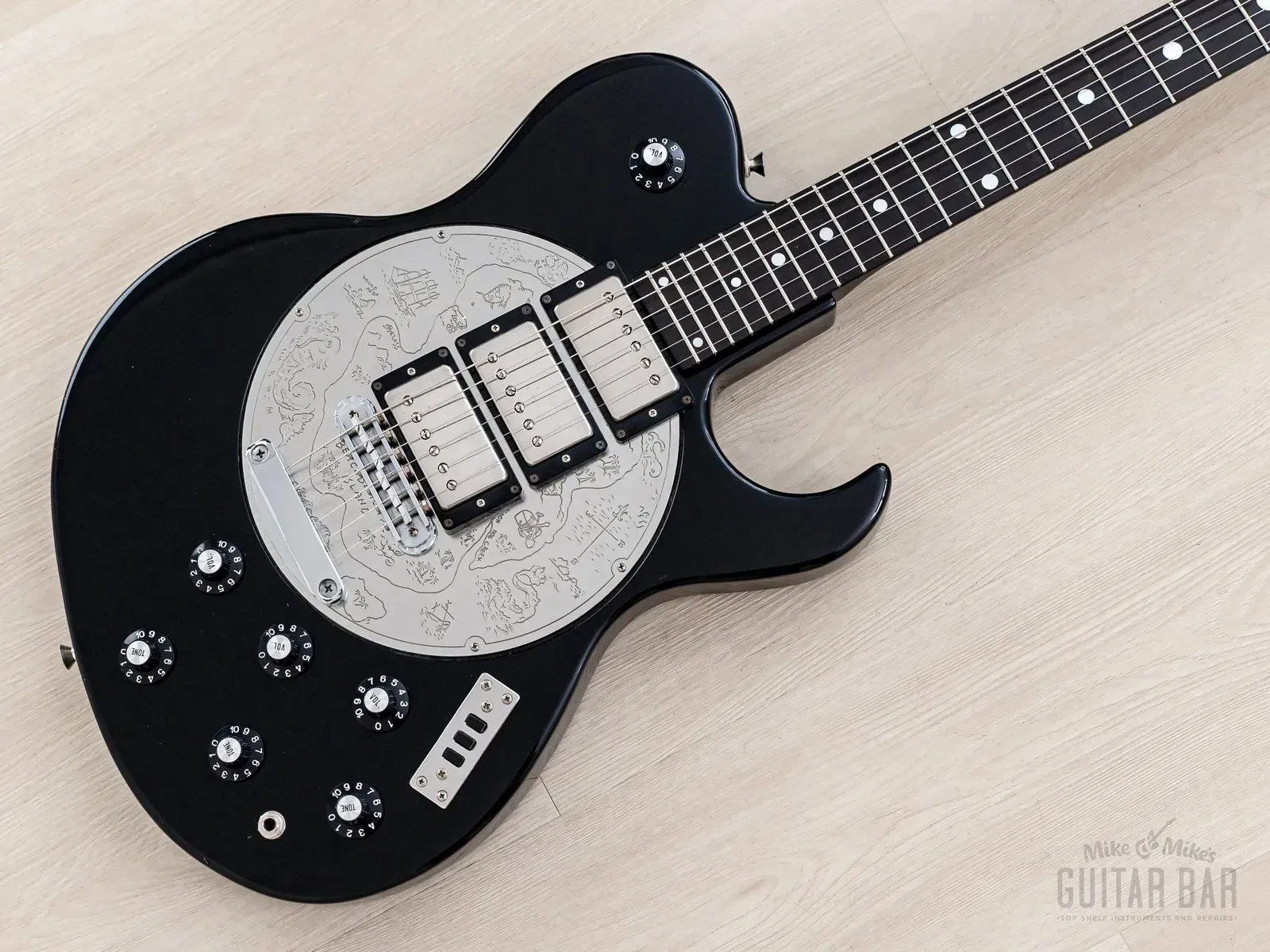 Б/У Электрогитара Greco Zemaitis Z-3000 Limited Edition 30th Disc Front Ronnie Wood с кейсом