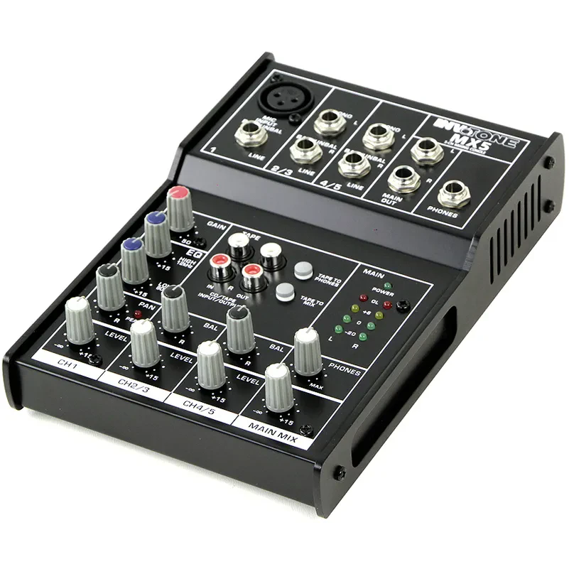 Аналоговый микшер INVOTONE MiX .5 5-канальный, 1 XLR, 2 стерео входа TRS
