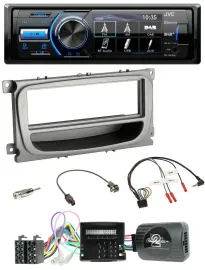 JVC Bluetooth Lenkrad USB DAB Autoradio für Ford S-Max Mondeo Can 07-14 Ablage s