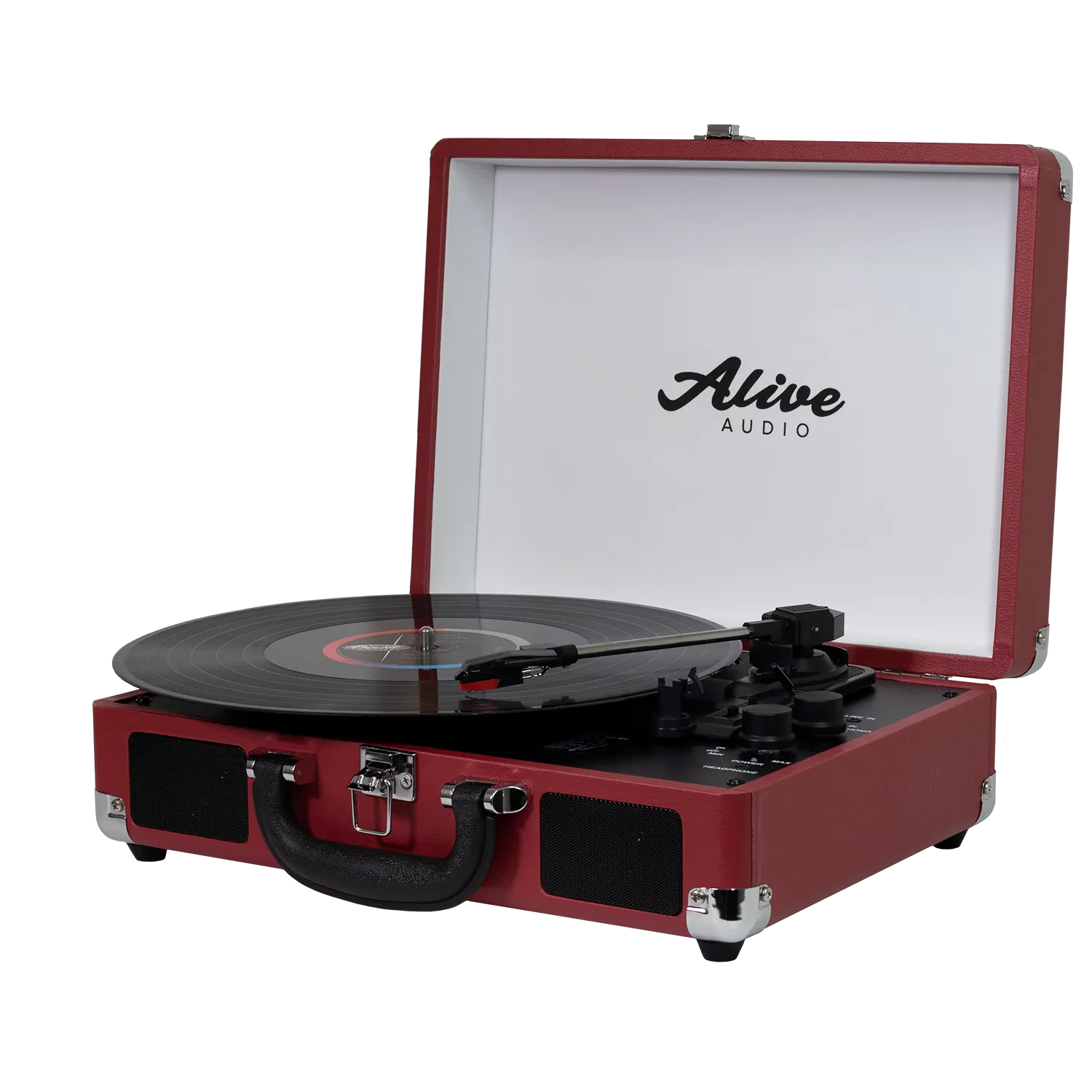 Виниловый проигрыватель Alive Audio GLAM Cherry c Bluetooth и встроенной стереосистемой