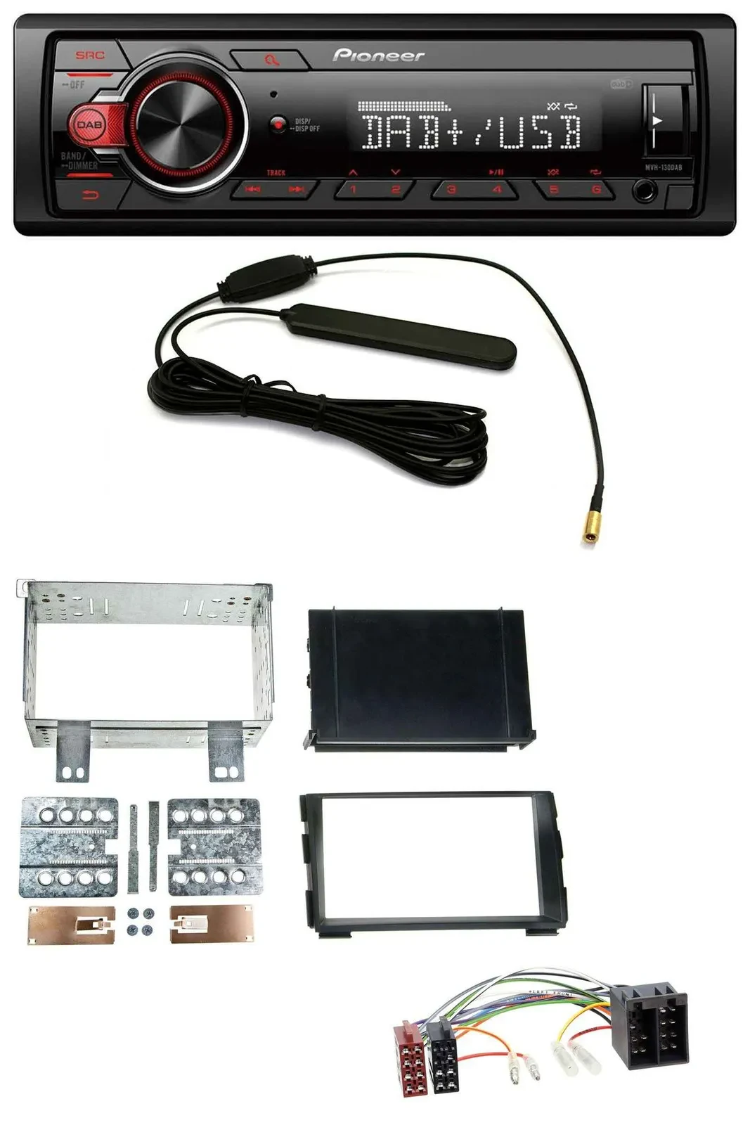 Автомагнитола для Kia Ceed (2009–2012), proCeed (2011–2013) Pioneer 1DIN, MP3, DAB, AUX, USB