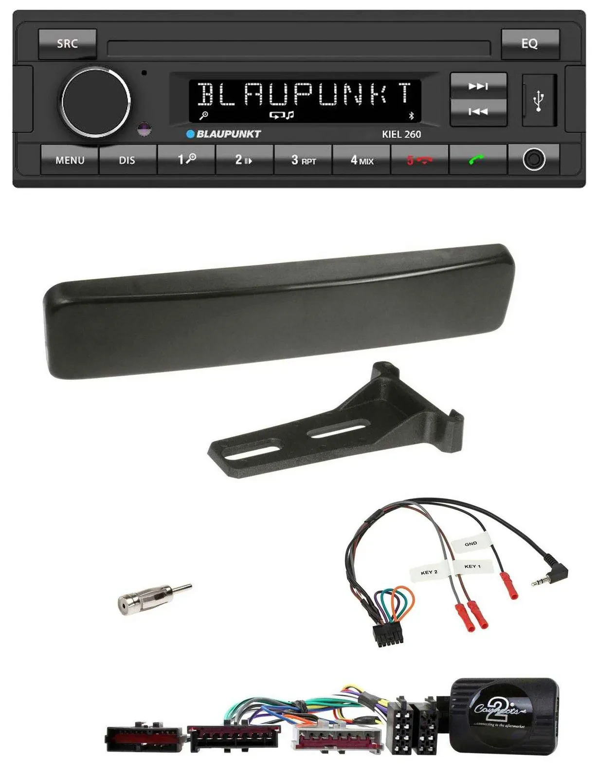 Blaupunkt USB DAB Bluetooth Lenkrad Autoradio für Ford Focus Mondeo schwarz
