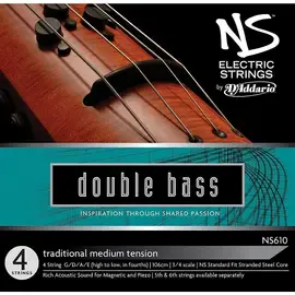Струны для контрабаса D'Addario NS610 NS Electric Traditional Bass Strings 3/4 Medium