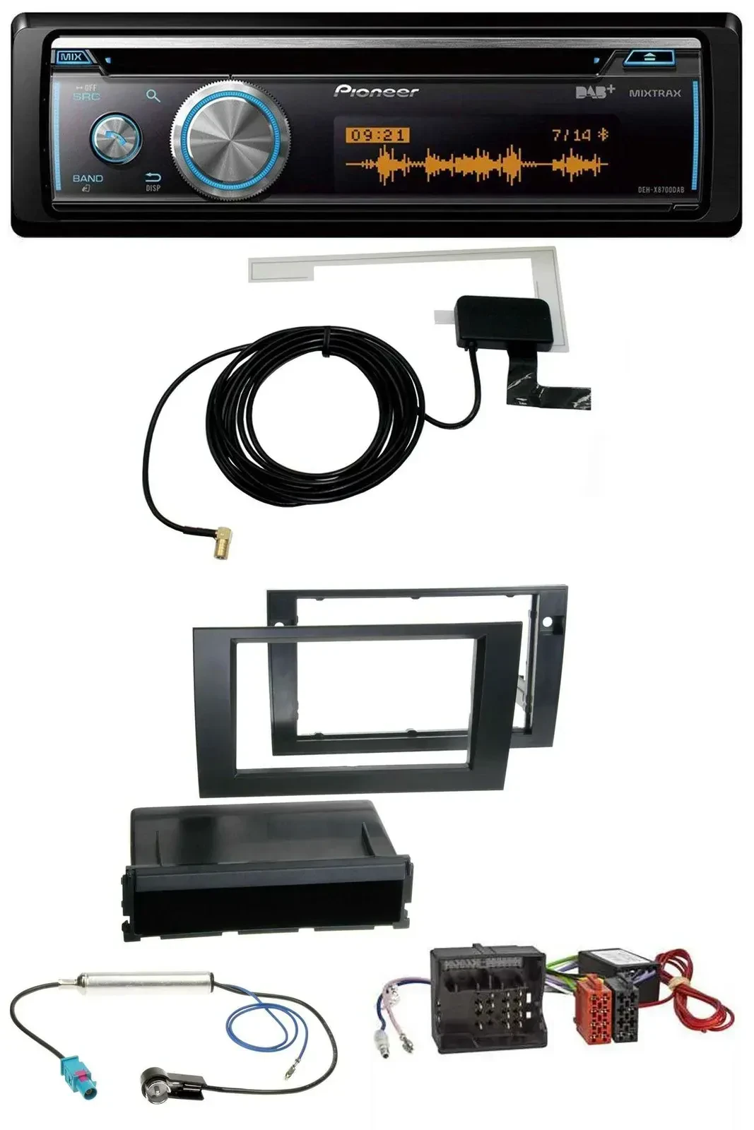 Автомагнитола Pioneer Bluetooth DAB MP3 USB CD для Audi A4 B7 (2004–2008) Symphony