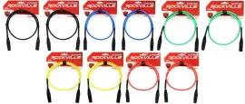 Микрофонный кабель Rockville RCXFM3P Multicolor 0.9 м (10 штук)